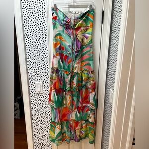 WAYF Halter Neck Tired Maxi Dress